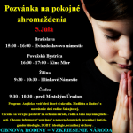 Pozvánka na pokojné zhromaždenia 5.7.2014<script src=